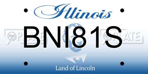 BNI81S Illinois License Plate