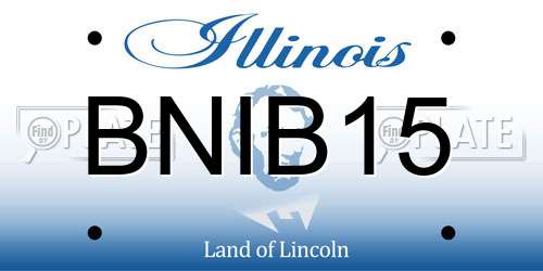 BNIB15 Illinois License Plate