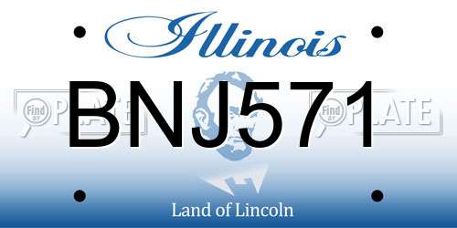 BNJ571 Illinois License Plate