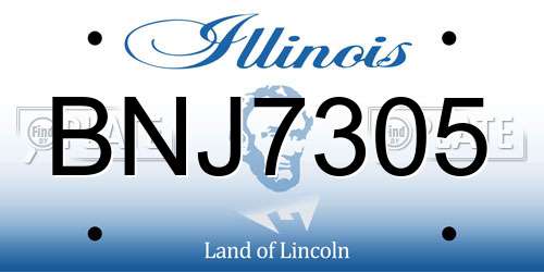 BNJ7305 Illinois License Plate