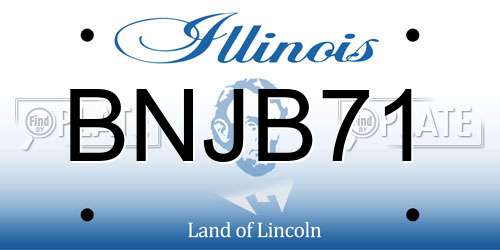 BNJB71 Illinois License Plate