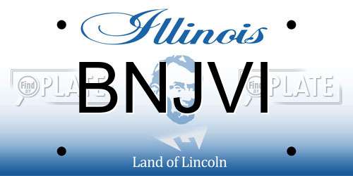 BNJVI Illinois License Plate