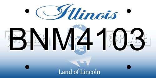 BNM4103 Illinois License Plate