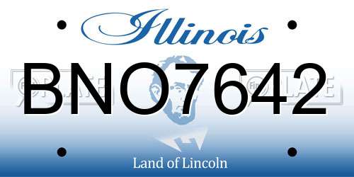 BNO7642 Illinois License Plate