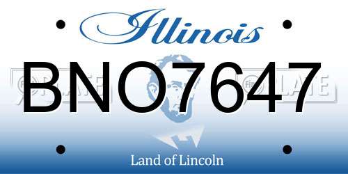BNO7647 Illinois License Plate