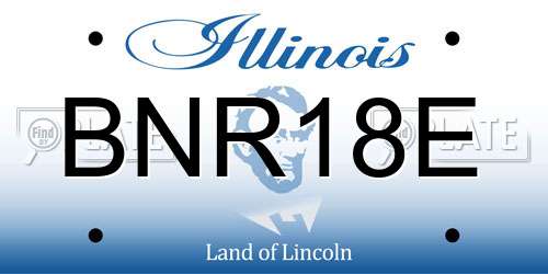 BNR18E Illinois License Plate