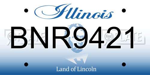 BNR9421 Illinois License Plate