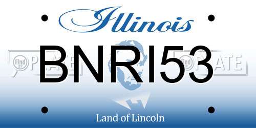 BNRI53 Illinois License Plate