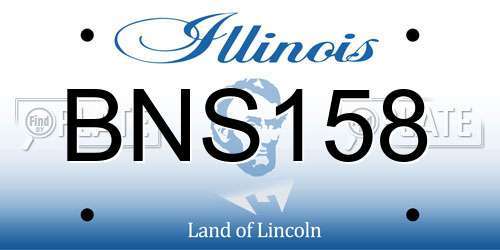 BNS158 Illinois License Plate