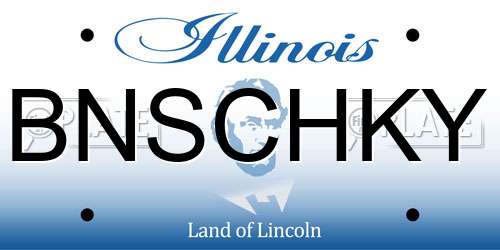 BNSCHKY Illinois License Plate