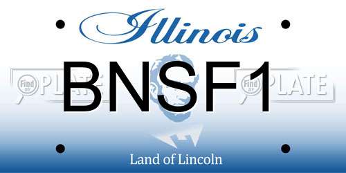 BNSF1 Illinois License Plate