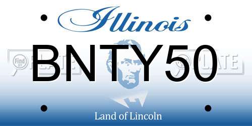 BNTY50 Illinois License Plate