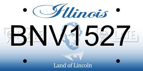 BNV1527 Illinois License Plate