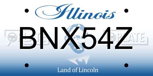 BNX54Z Illinois License Plate