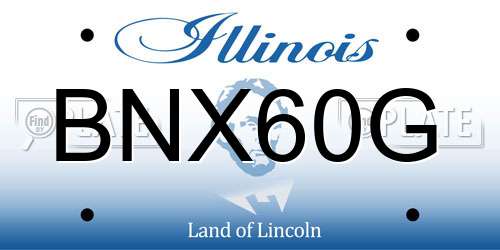 BNX60G Illinois License Plate