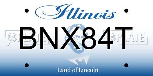 BNX84T Illinois License Plate