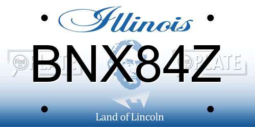 BNX84Z Illinois License Plate
