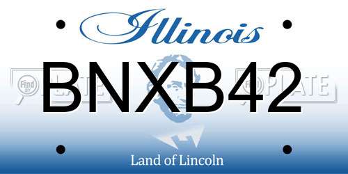 BNXB42 Illinois License Plate
