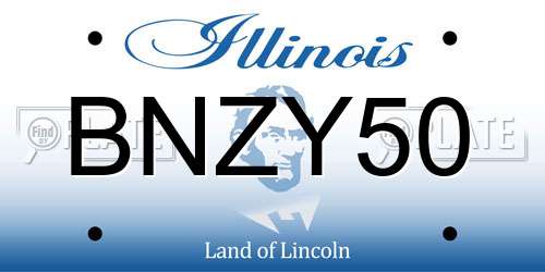 BNZY50 Illinois License Plate