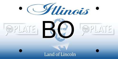 BO Illinois License Plate
