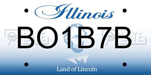 BO1B7B Illinois License Plate