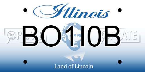 BO1I0B Illinois License Plate