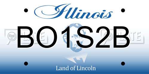 BO1S2B Illinois License Plate