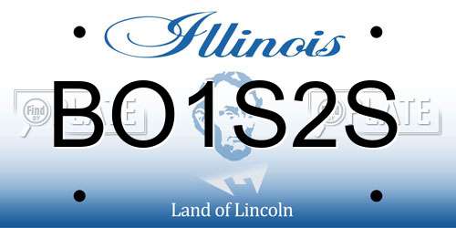 BO1S2S Illinois License Plate