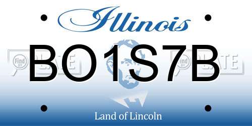 BO1S7B Illinois License Plate
