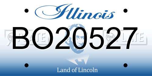 BO20527 Illinois License Plate