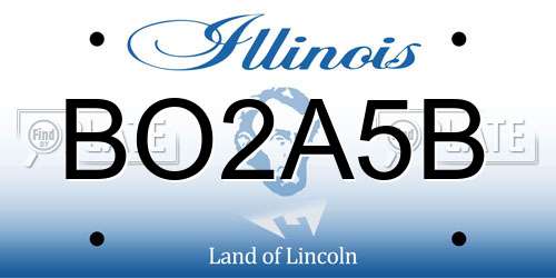 BO2A5B Illinois License Plate