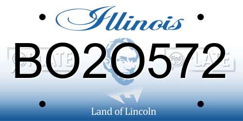 BO2O572 Illinois License Plate