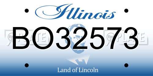 BO32573 Illinois License Plate