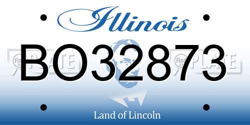 BO32873 Illinois License Plate