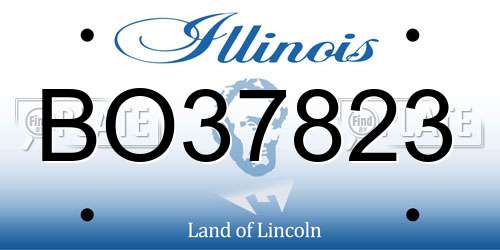 BO37823 Illinois License Plate