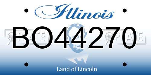 BO44270 Illinois License Plate