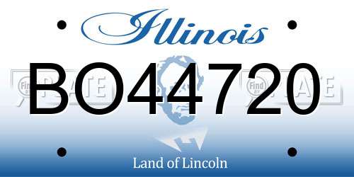 BO44720 Illinois License Plate