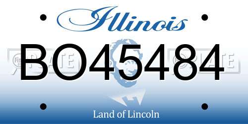 BO45484 Illinois License Plate