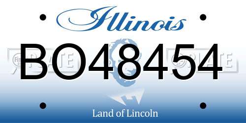BO48454 Illinois License Plate