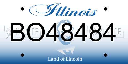 BO48484 Illinois License Plate
