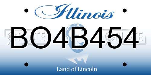 BO4B454 Illinois License Plate