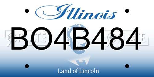 BO4B484 Illinois License Plate