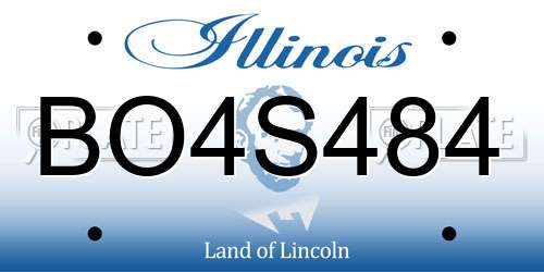 BO4S484 Illinois License Plate