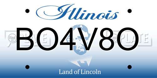 BO4V8O Illinois License Plate