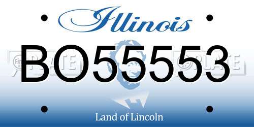BO55553 Illinois License Plate