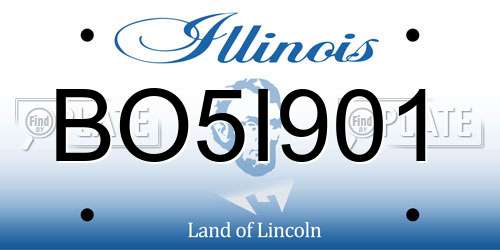 BO5I901 Illinois License Plate