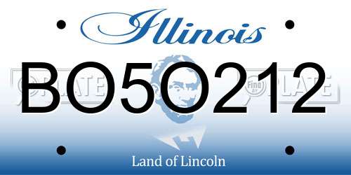 BO5O212 Illinois License Plate
