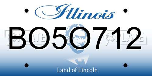 BO5O712 Illinois License Plate