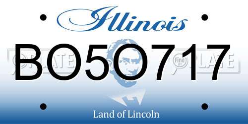 BO5O717 Illinois License Plate