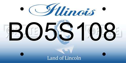 BO5S108 Illinois License Plate